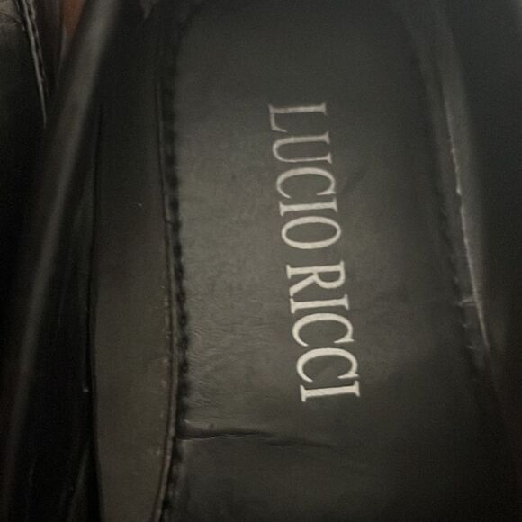 🔥 LUCIO RICCI Loafers Men's Size 10.5 Black  Slip-On Driving Loafers Shoes GUC - Picture 8 of 12